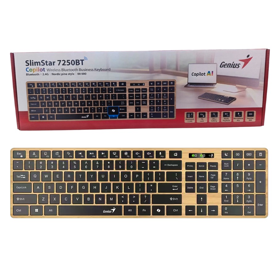 TECLADO GENIUS SLIMSTAR WIRELESS/ BLUETOOTH