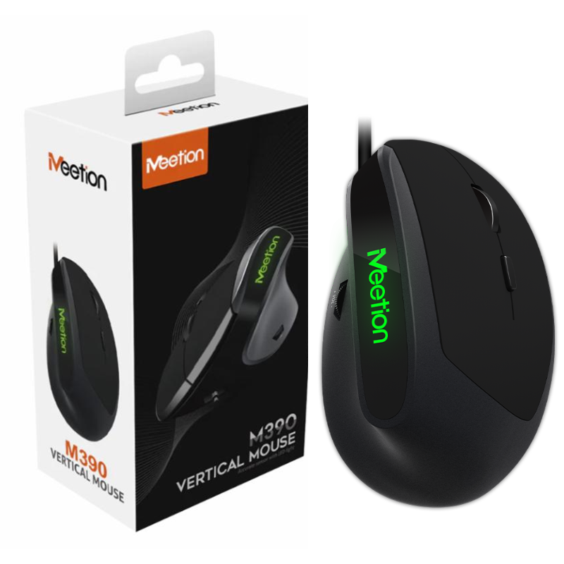 MOUSE ERGONOMICO ALAMBRICO VERTICAL MEETION M390
