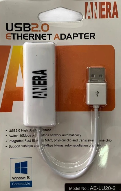 Adaptador de red USB 2.0 a Ethernet LAN RJ45