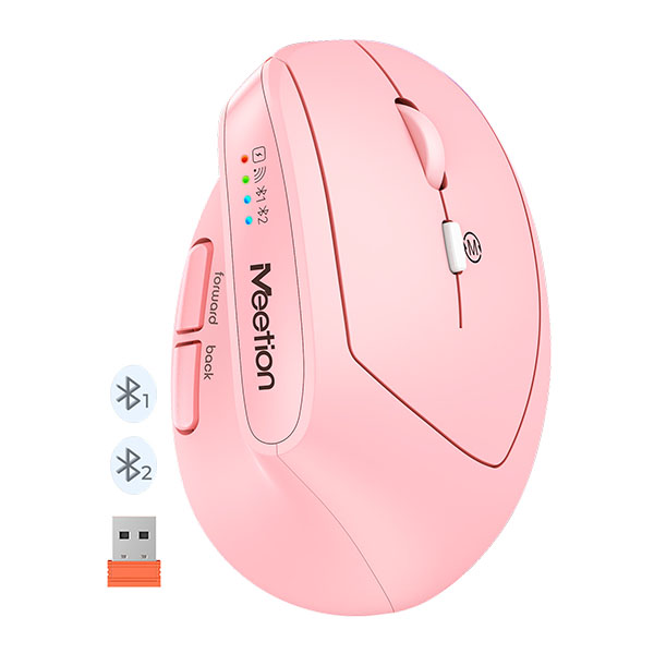 MOUSE INALAMBRICO MEETION BTM008 ERGONOMICO BLUETOOTH