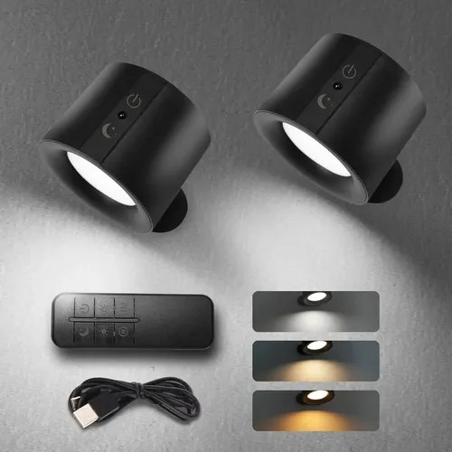 Lámparas de pared con batería recargable incorporada