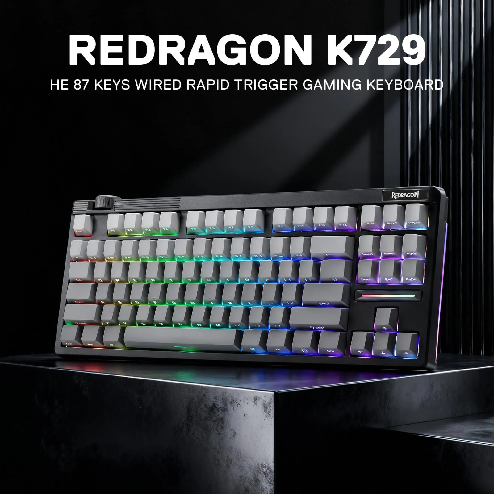 TECLADO REDRAGON OTIIM MAGNETIC K729 SWITCH SILENT PEACH