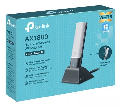 Adaptador Inalambrico Tp-link Usb Con Base Para Escritorio Wi-fi 6 Ax1800