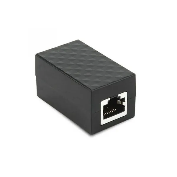 UNION RJ45 HEMBRA A HEMBRA NEGRA