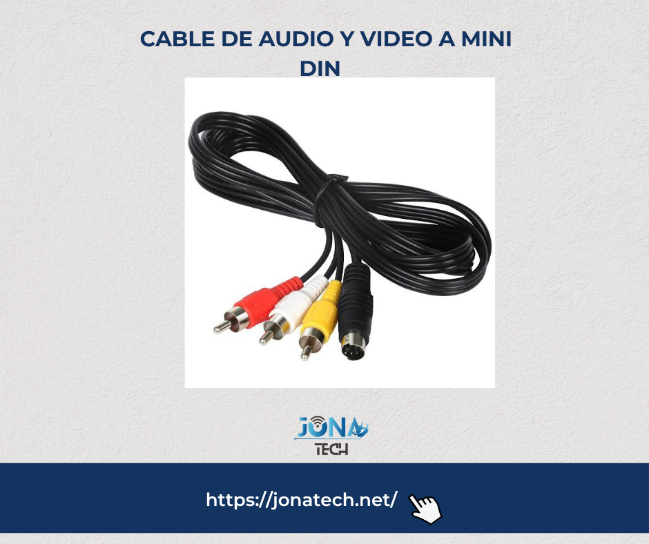 CABLE DE AUDIO Y VIDEO A MINI DIN