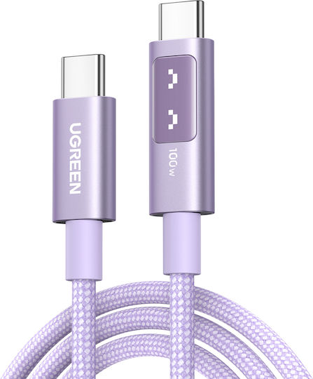 CABLE TIPO-C A TIPO-C 1M 100W PURPURA