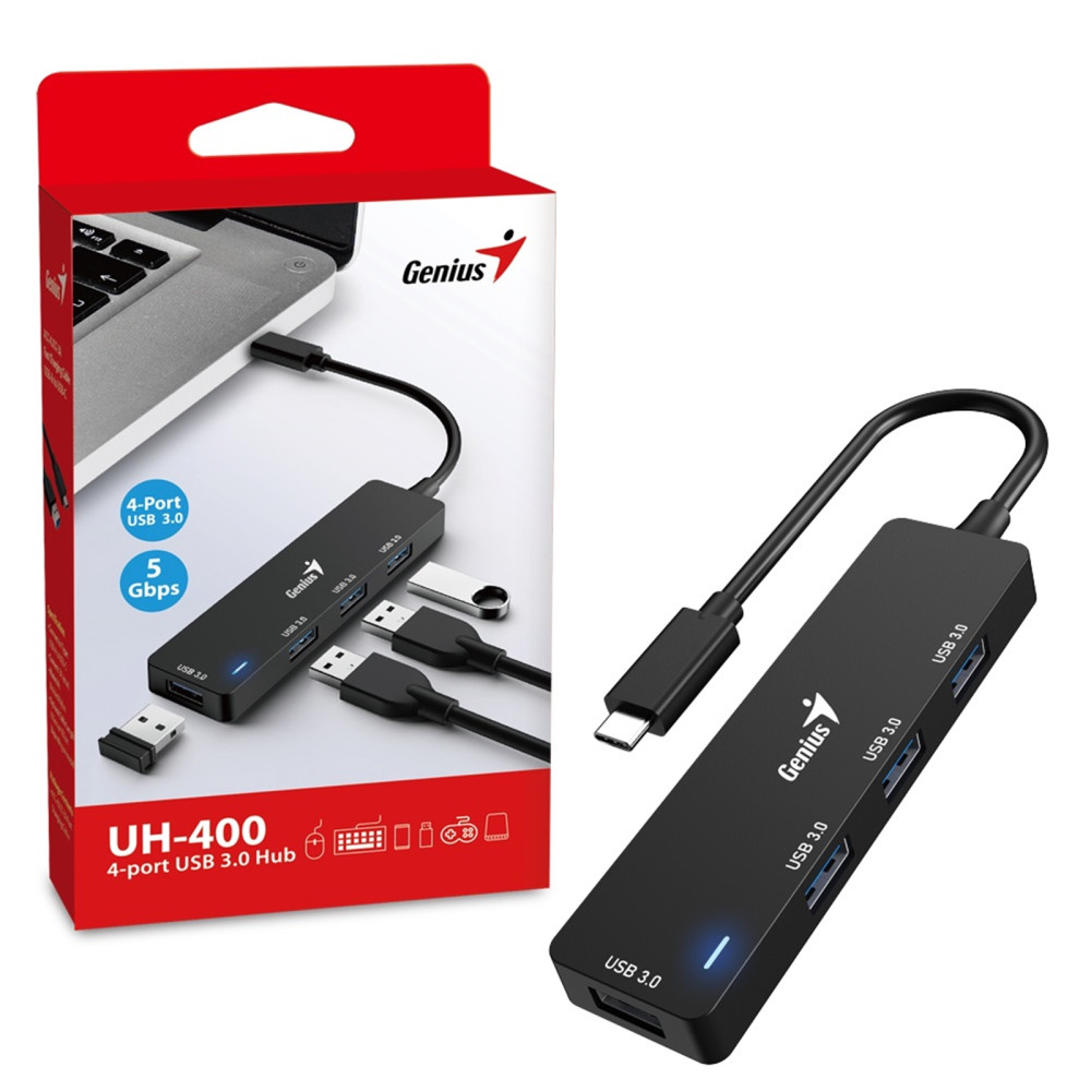Hub tipo C de 4 puertos USB 3.0