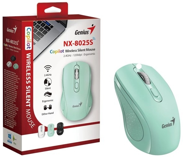 Mouse inalámbrico Genius NX-8025S Verde