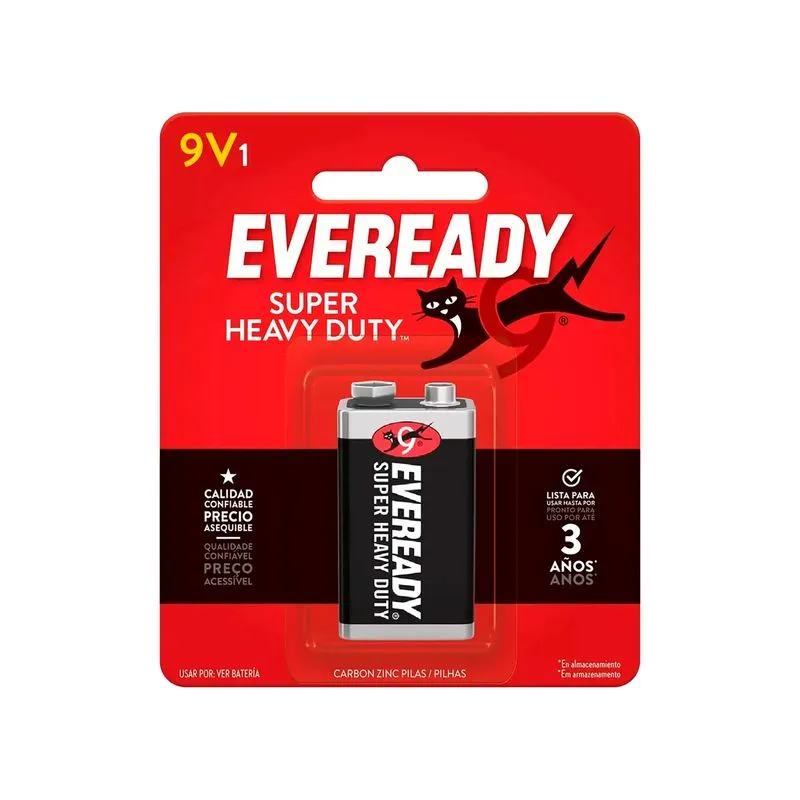 Bateria de carbón zinc de 9 V - EVEREADY