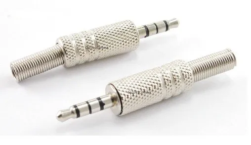 Conector Plug 3.5 mm Tripolar para Soldar Metálico