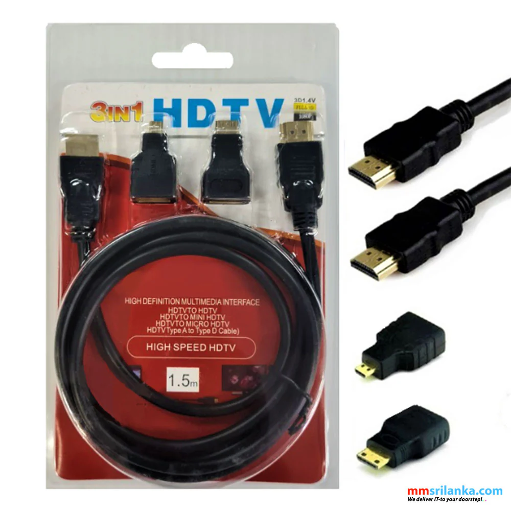 Cable Hdmi 3 en 1, mini,micro y hdmi