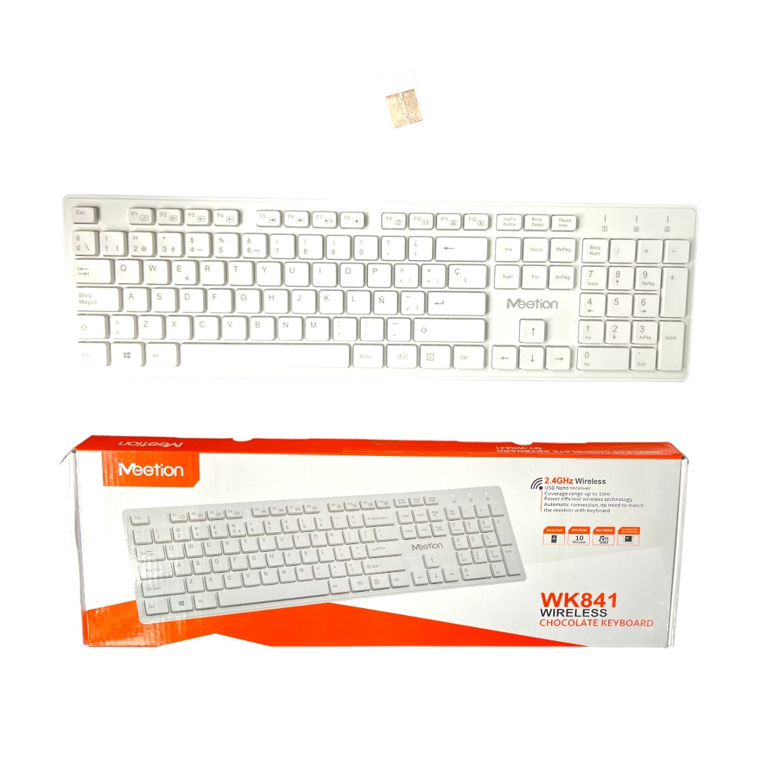Teclado Wk841 White MEETION Wireless