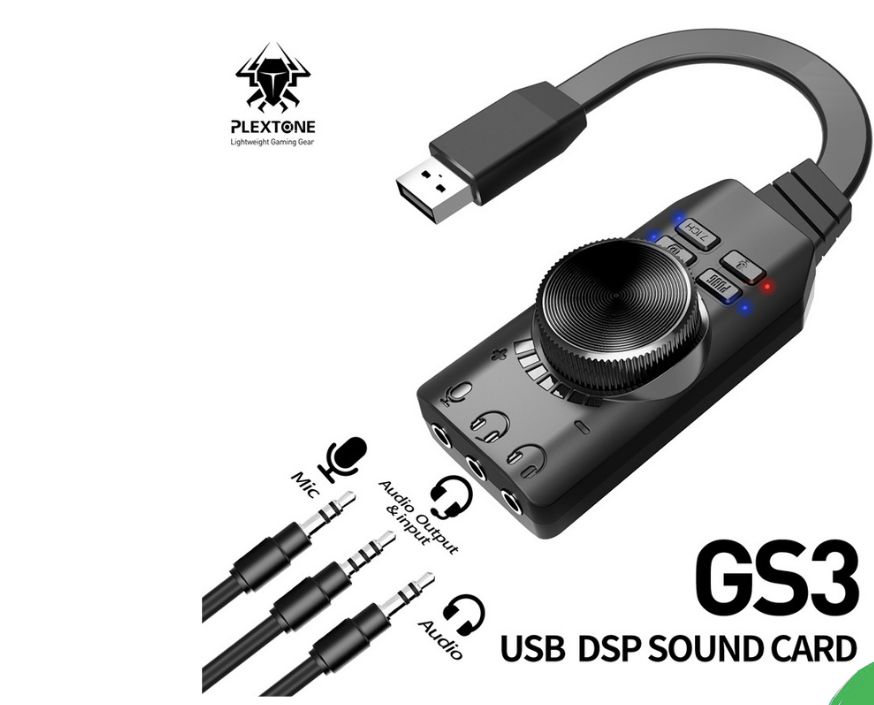 Tarjeta de sonido externa l Adaptador de tarjeta de sonido de 7.1