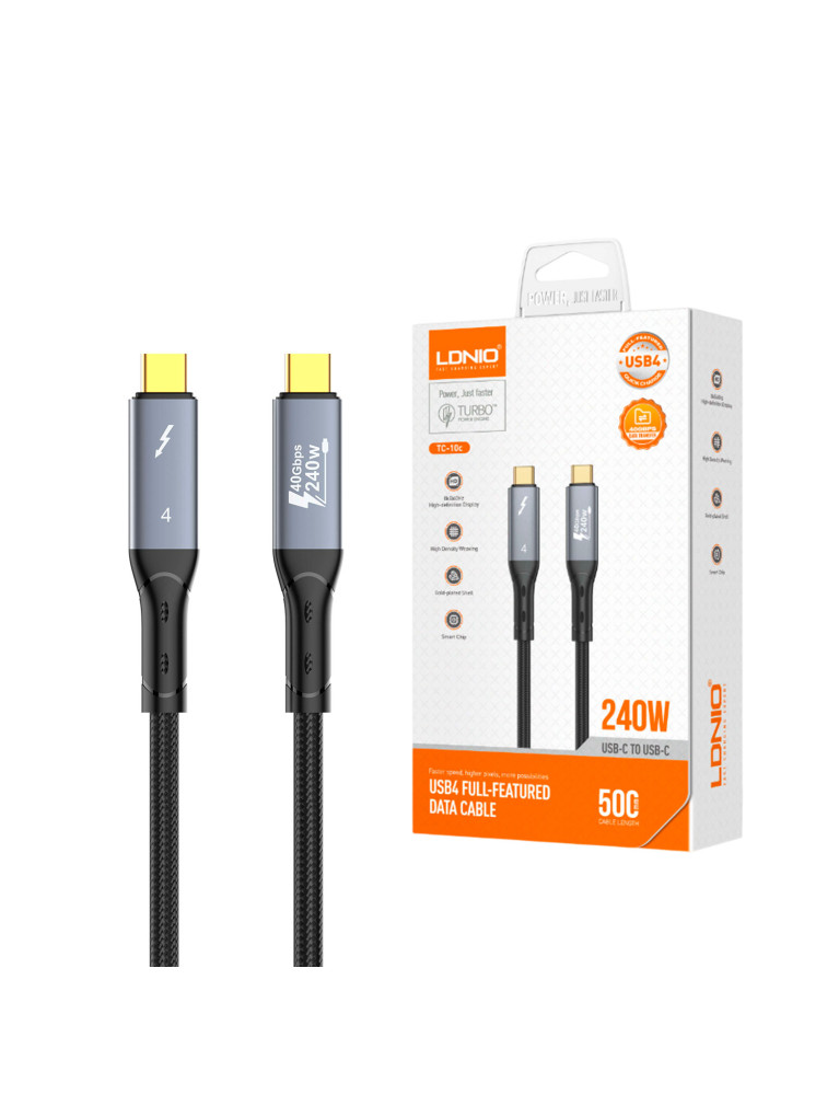 Cable De Carga Rápida Tipo C 240W LDNIO TC-11c