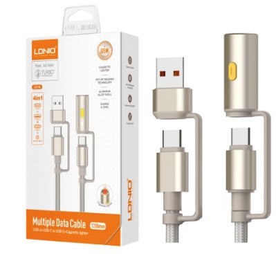 CABLE LDNIO LC18 1.2M 4EN1 TC-IPH + TC-CIGARRETE