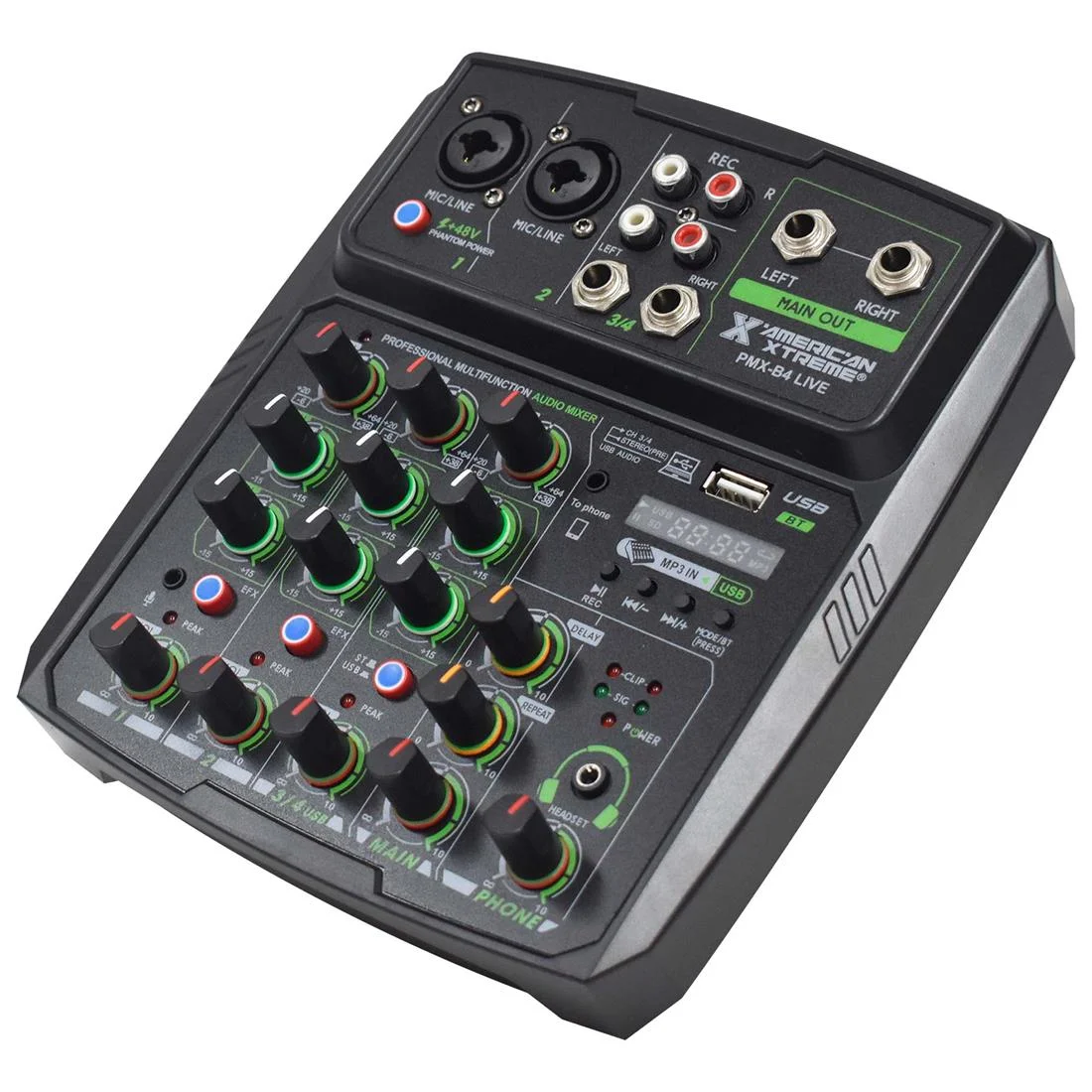 CONSOLA PASIVA 4 CANALES AMERICAN XTREME PMX-B4