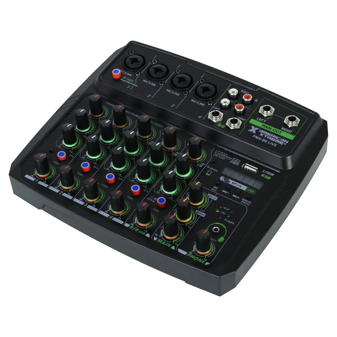 CONSOLA PASIVA 6 CANALES AMERICAN XTREME PMX-B6