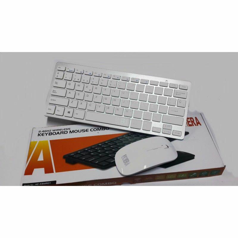 Combo Teclado Inalámbrico Mouse Blanco Anera