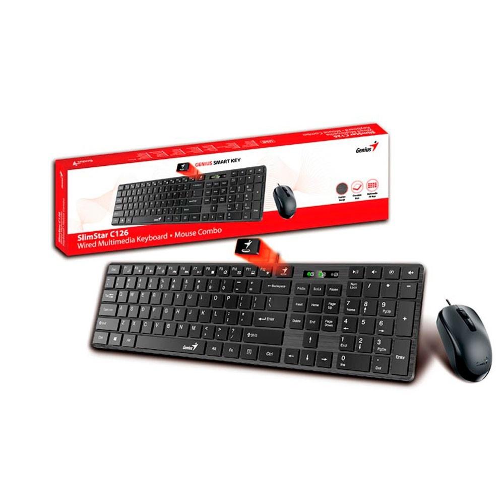Teclado + Mouse COMBO GENIUS SLIMSTAR C126 USB