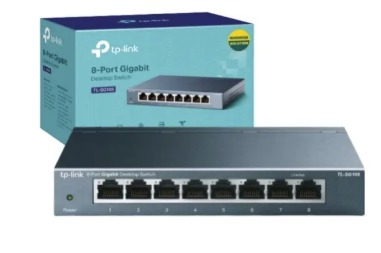 SWITCH TP-LINK TL-SG108 DE 8 PUERTOS GIGABIT 10/100/1000 METALICO