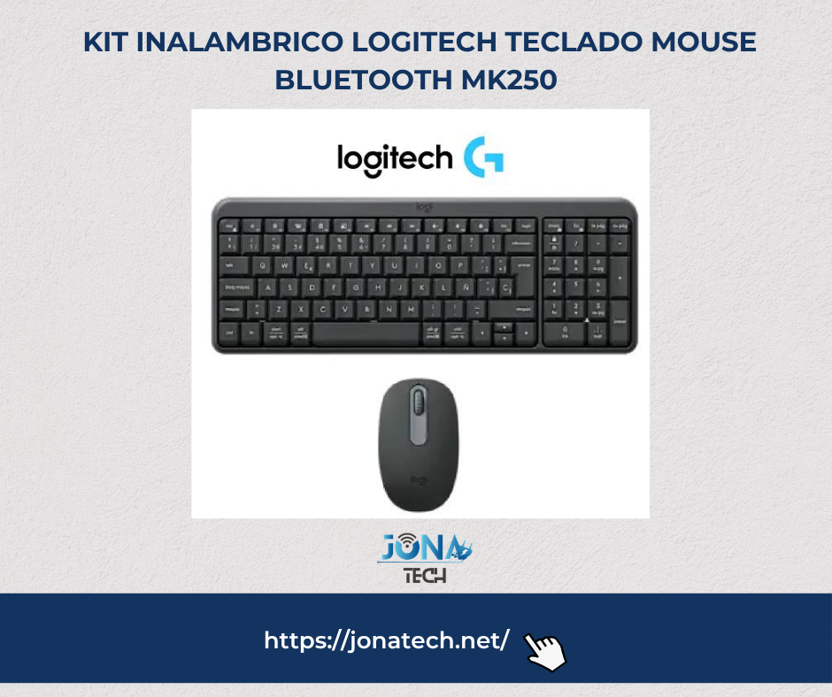 KIT INALAMBRICO LOGITECH TECLADO MOUSE BLUETOOTH MK250