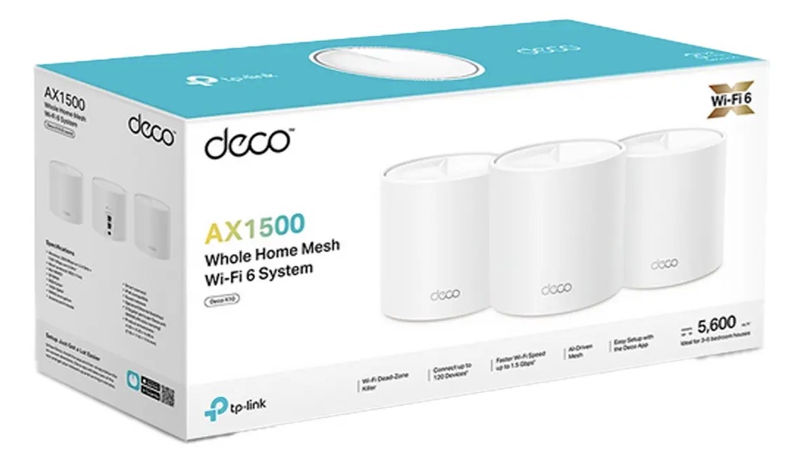 Sistema Wifi Mesh Deco X10 AX1500 KIT 3 Tp-Link