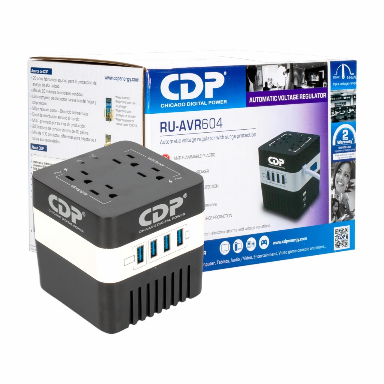 REGULADOR VOLTAJE CDP RU-AVR604 600VA / 300W