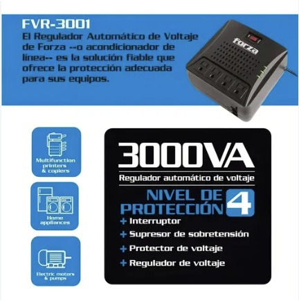 REGULADOR AUTOMATICO DE VOLTAJE 3000VA