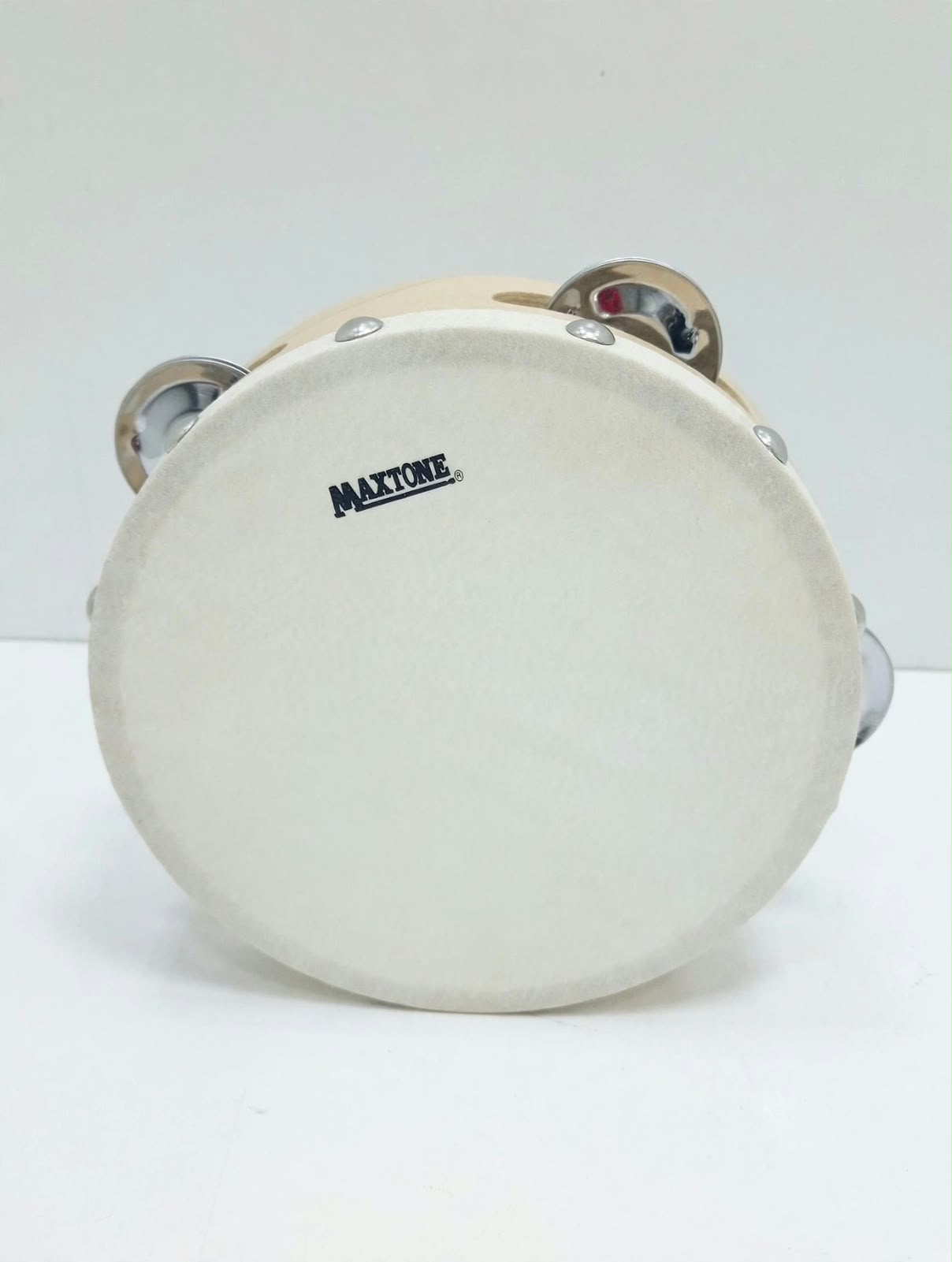 Pandereta de Madera y Piel Natural 6"