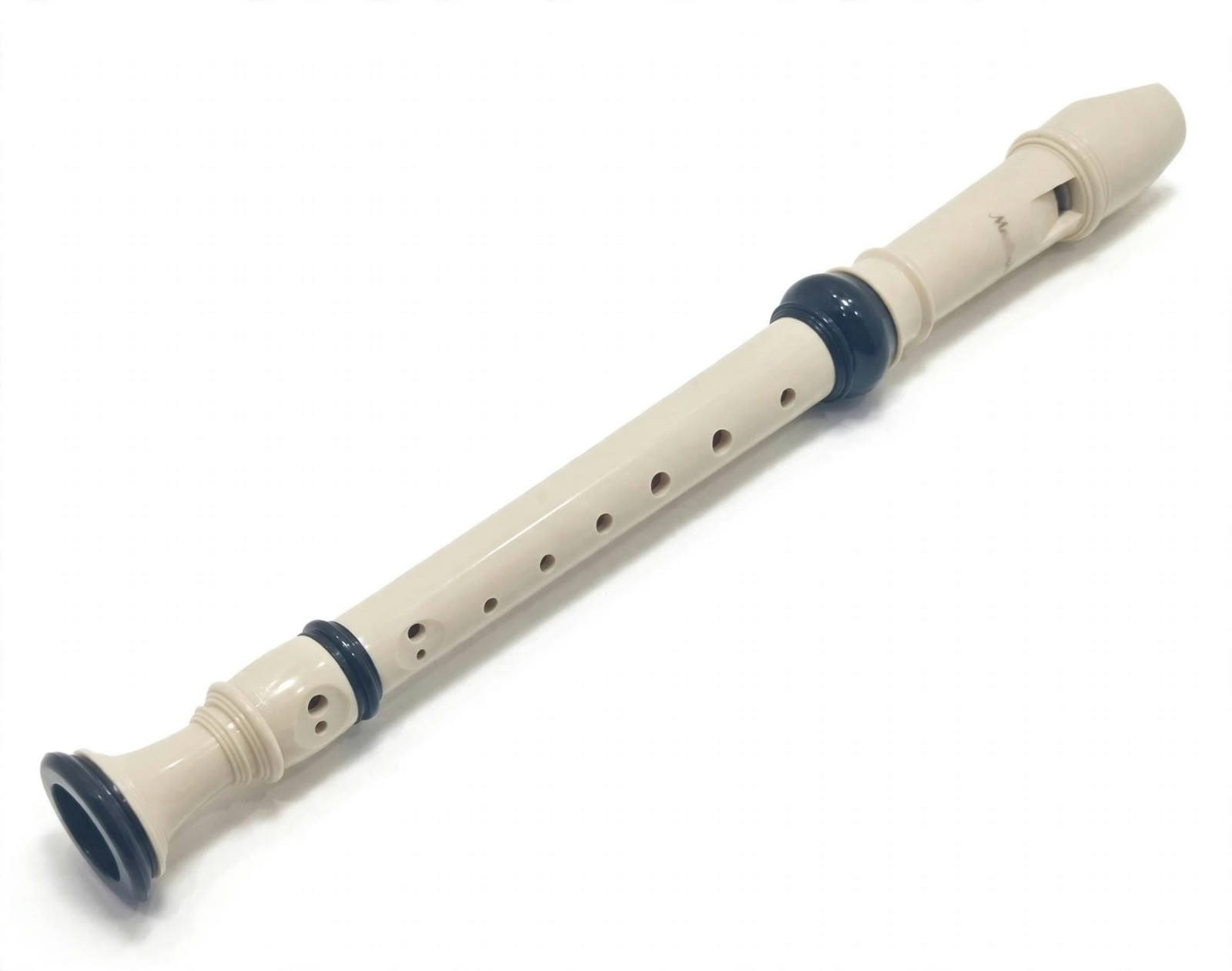 Flauta Dulce Soprano Descendente Sistema Alemán Marfil y Negro