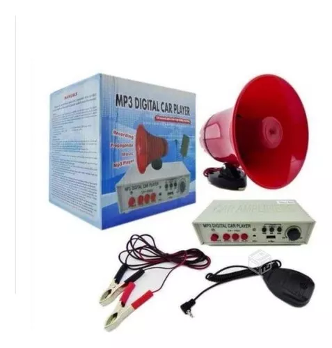 Megáfono Altavoz Auto Mp3 USB, Con Grabador De Voz