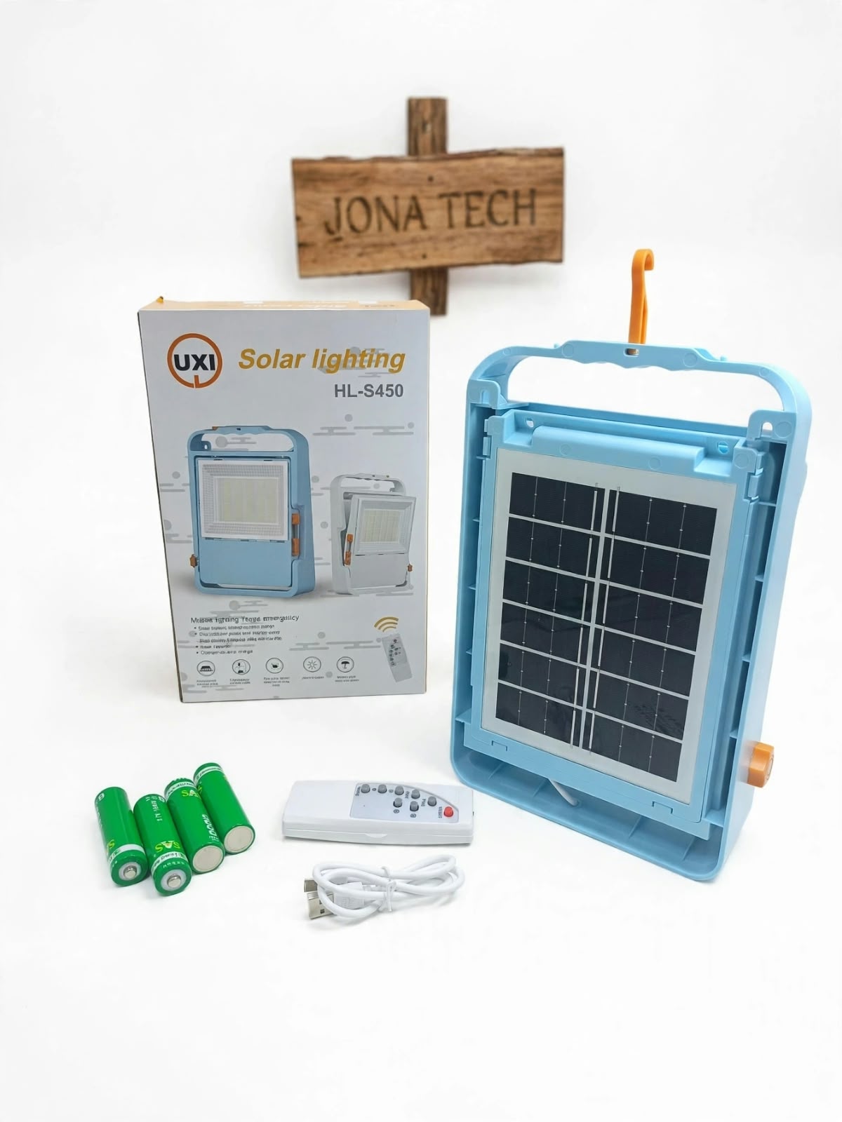 LUZ LED CON PANEL SOLAR 450-150W