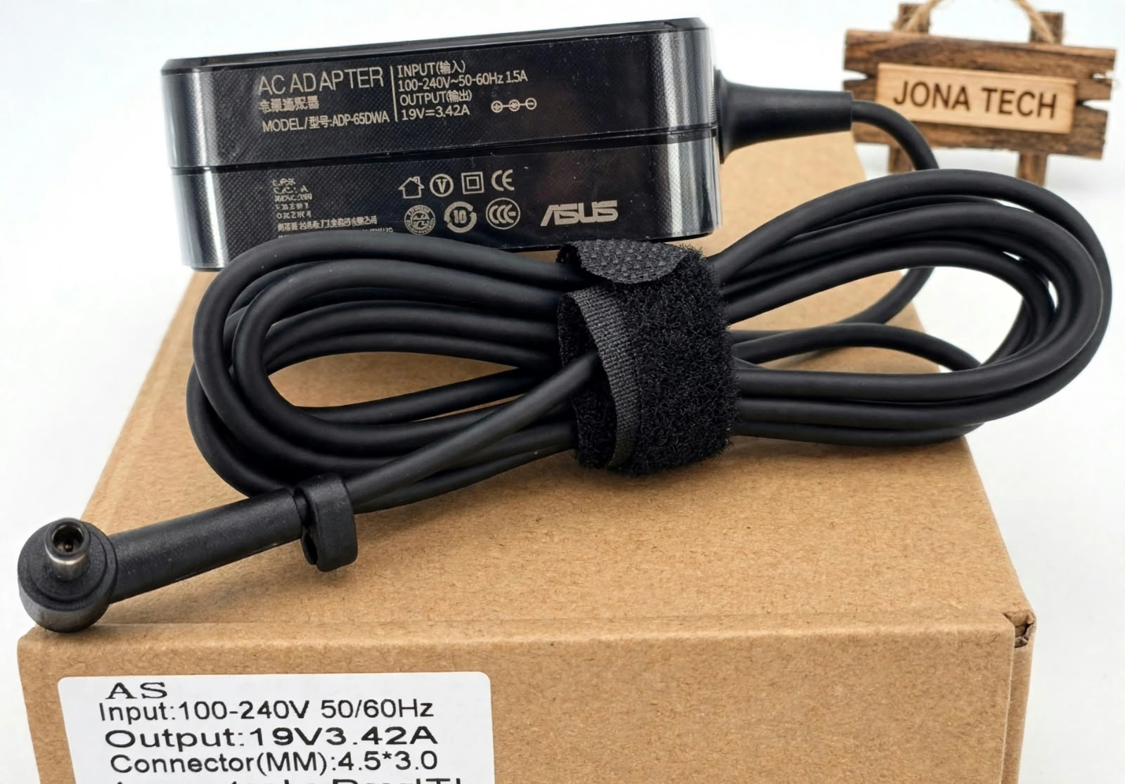Cargador Laptop ASUS 19V 3.42A 65W Punta 4.5mm x 3.0mm con Pin Central